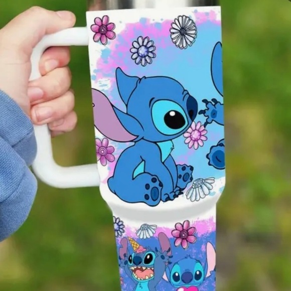 Stitch (Disney) 40 oz Stainless Steel Tumbler with Handle NIB NWT - Picture 3 of 4